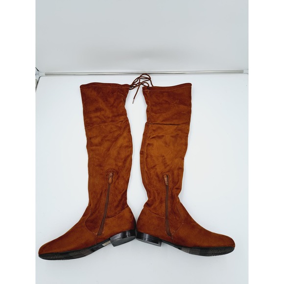 Dream Pairs Pauline Camel flat over knee high boots 9 - Picture 5 of 9
